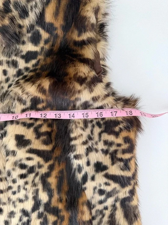 Adrienne Landau Luxe Leopard Faux Fur Coat XS | Statement Editorial Piece - Picture 6 of 13